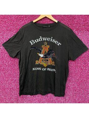 Budweiser King Of Beer American Bald Eagle Logo T-Shirt 2XL